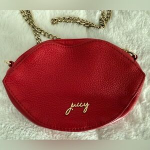 Juicy Couture Red Crossbody Bag with Gold Chain